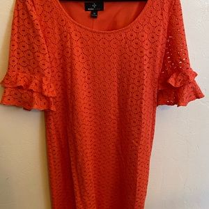 Bright Orange long Sunday dress